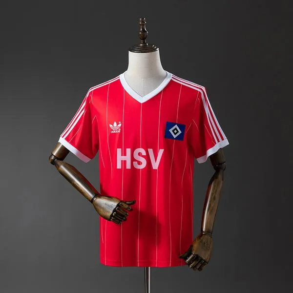 Camiseta de fútbol Hamburger SV 1983/84 VISITANTE MANGA CORTA VERSION FAN