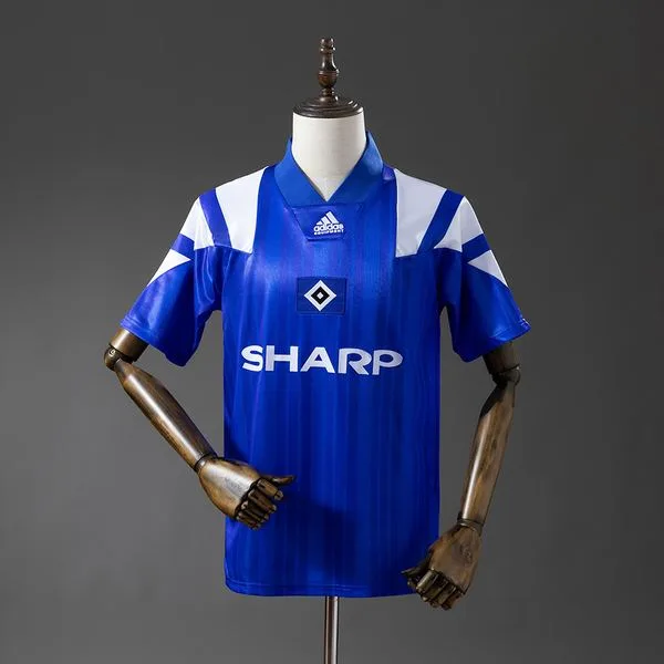 Camiseta de fútbol Hamburger SV 1992/93 VISITANTE MANGA CORTA VERSION FAN