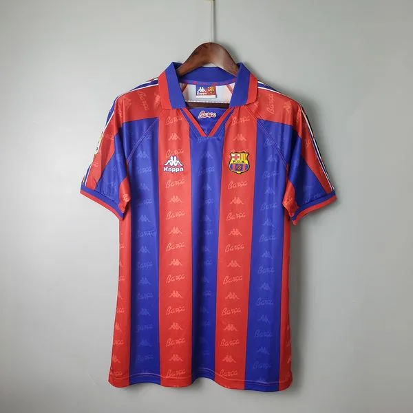 Camiseta de fútbol Barcelona 1996/97 LOCAL MANGA CORTA VERSION FAN