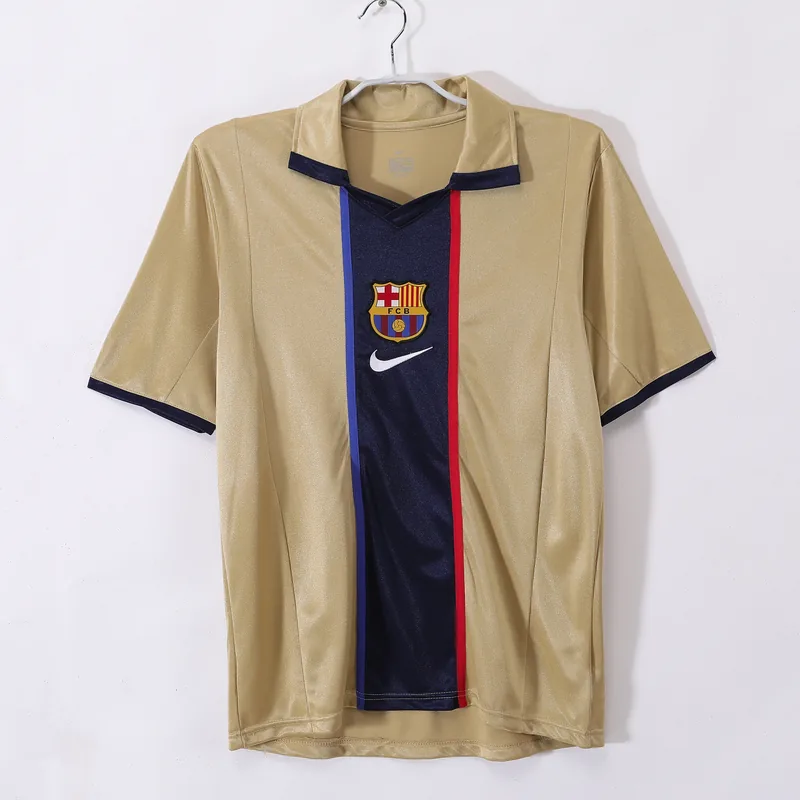 Camiseta Barcelona 2001/02 VISITANTE MANGA CORTA VERSION FAN