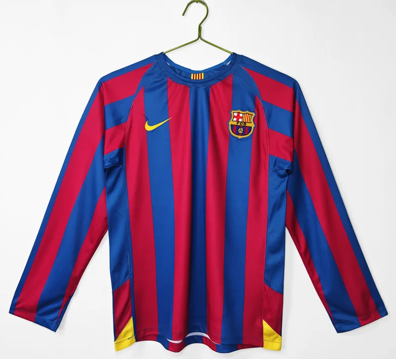 Camiseta Barcelona 2005/06 LOCAL MANGA LARGA VERSION FAN
