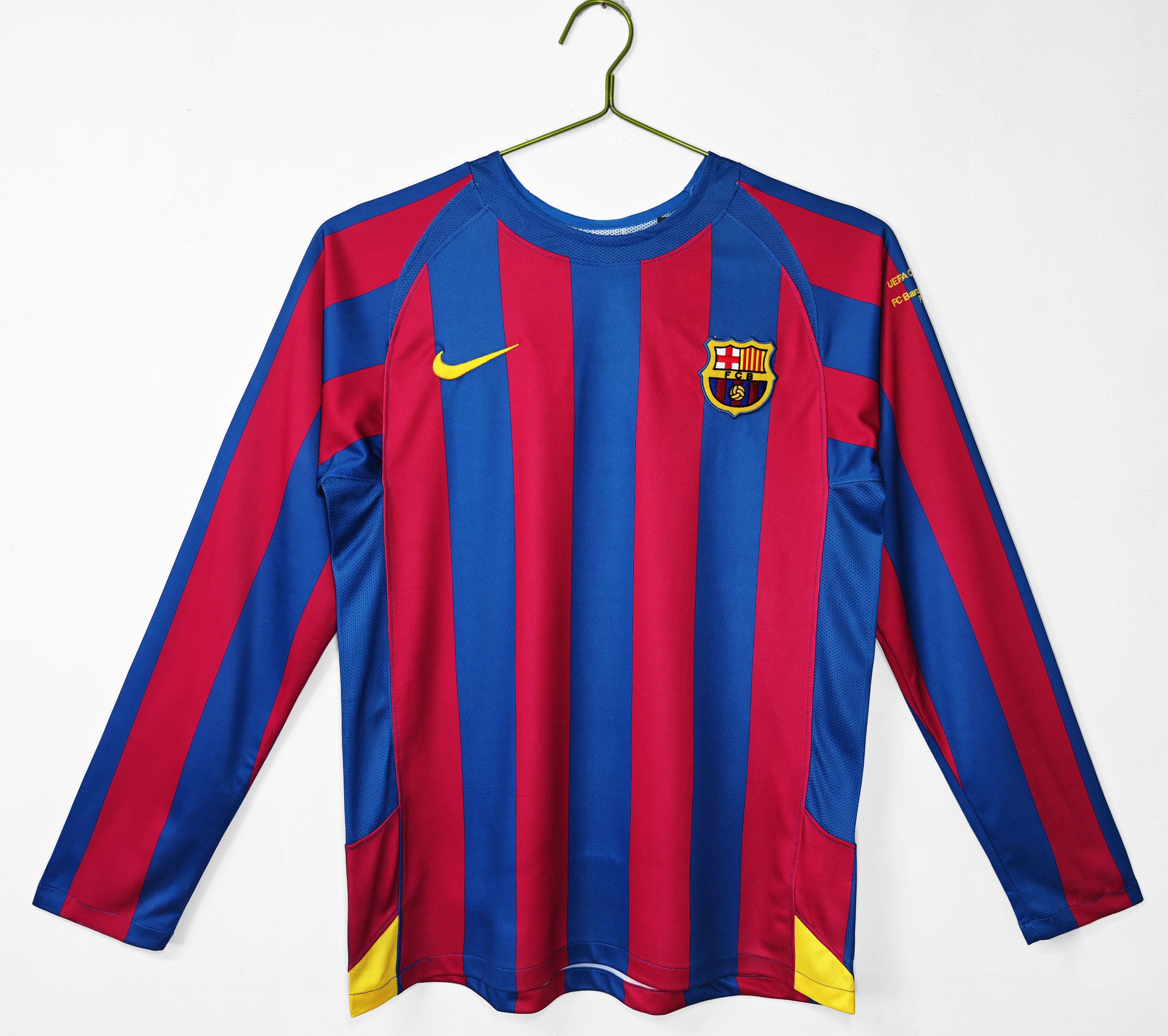 Camiseta de fútbol Barcelona 2005/06 LOCAL MANGA LARGA VERSION FAN