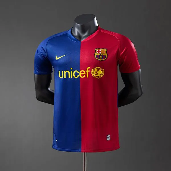 Camiseta de fútbol Barcelona 2008/09 LOCAL MANGA CORTA VERSION JUGADOR
