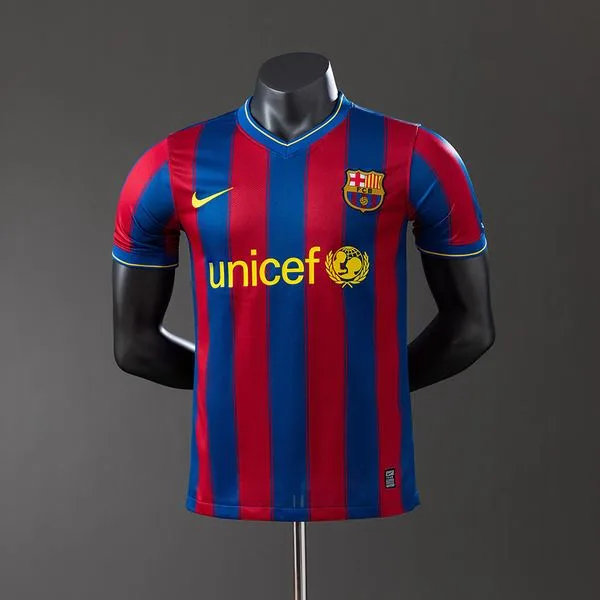 Camiseta de fútbol Barcelona 2009/10 LOCAL MANGA CORTA VERSION JUGADOR