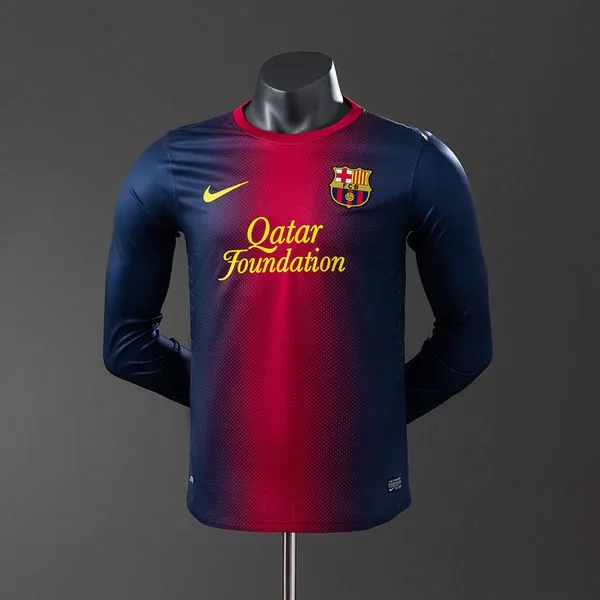 Camiseta de fútbol Barcelona 2012/13 LOCAL MANGA LARGA VERSION JUGADOR