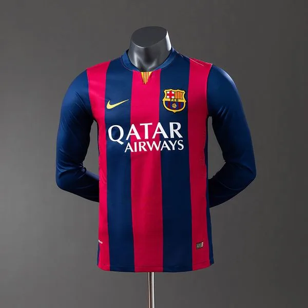 Camiseta de fútbol Barcelona 2014/15 LOCAL MANGA LARGA VERSION JUGADOR