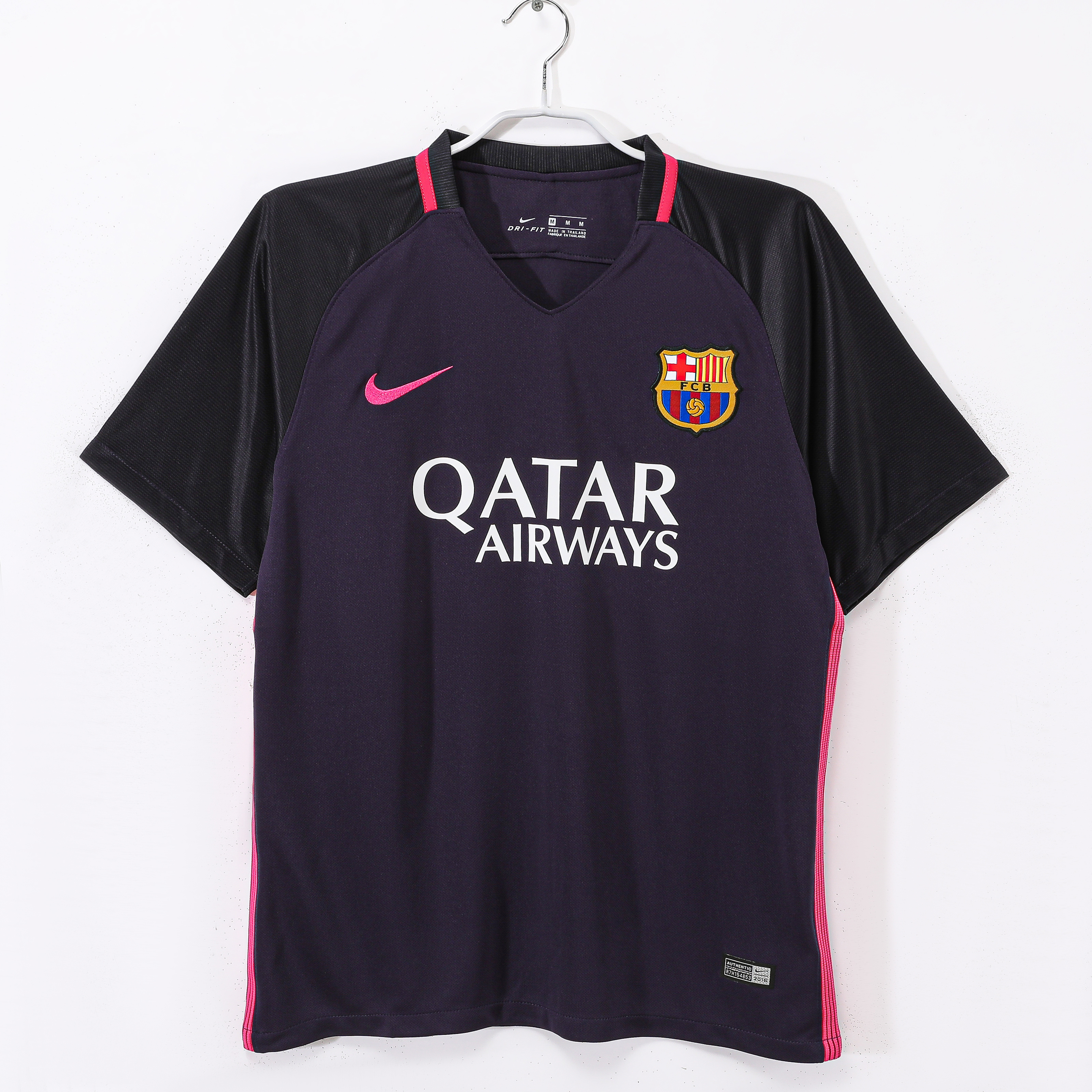 Camiseta de fútbol Barcelona 2016/17 VISITANTE MANGA CORTA VERSION FAN