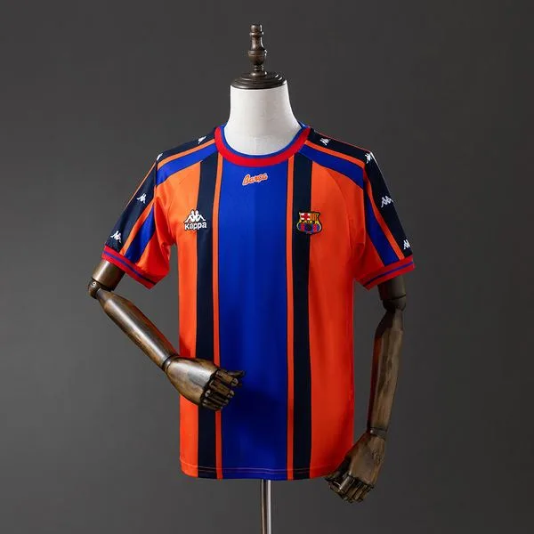 Camiseta de fútbol Barcelona 1997/98 VISITANTE MANGA CORTA VERSION FAN