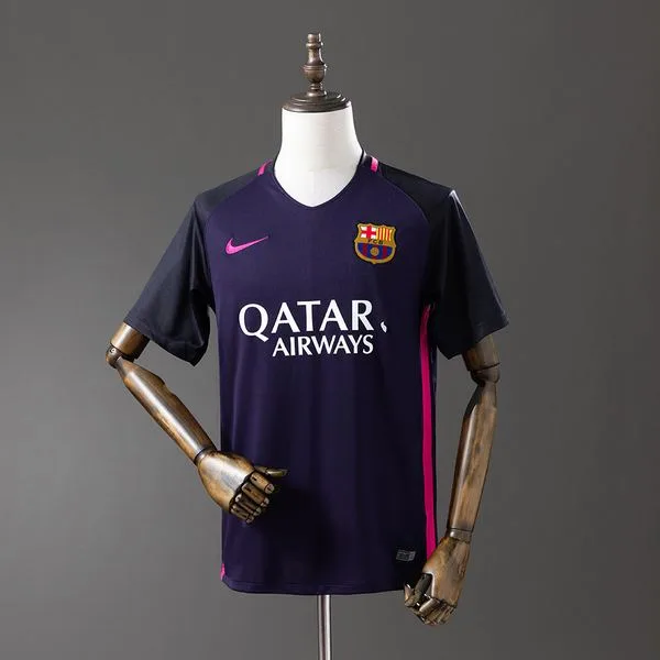 Camiseta de fútbol Barcelona 2006/07 VISITANTE MANGA CORTA VERSION FAN