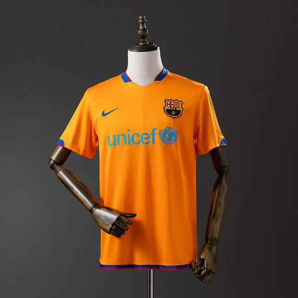 Camiseta de fútbol Barcelona 2006/07 VISITANTE MANGA CORTA VERSION FAN