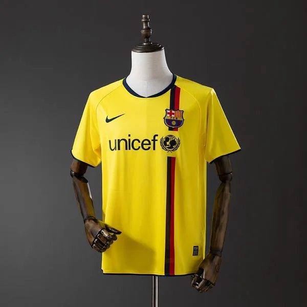 Camiseta de fútbol Barcelona 2008/09 VISITANTE MANGA CORTA VERSION FAN