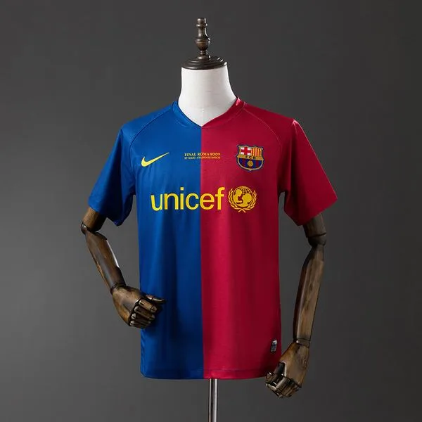 Camiseta de fútbol Barcelona 2008/09 LOCAL MANGA CORTA VERSION FAN
