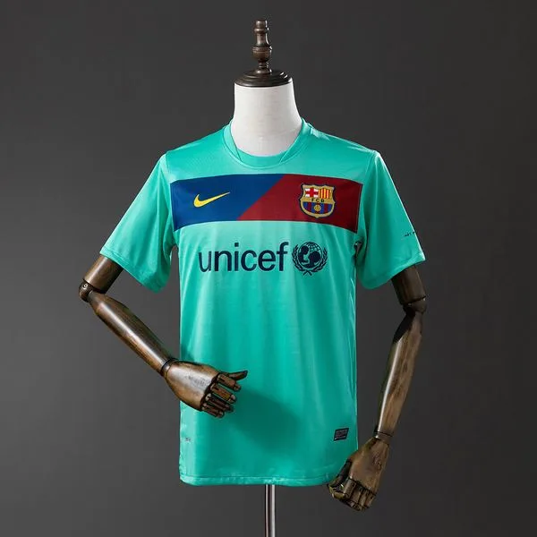 Camiseta de fútbol Barcelona 2010/11 VISITANTE MANGA CORTA VERSION FAN