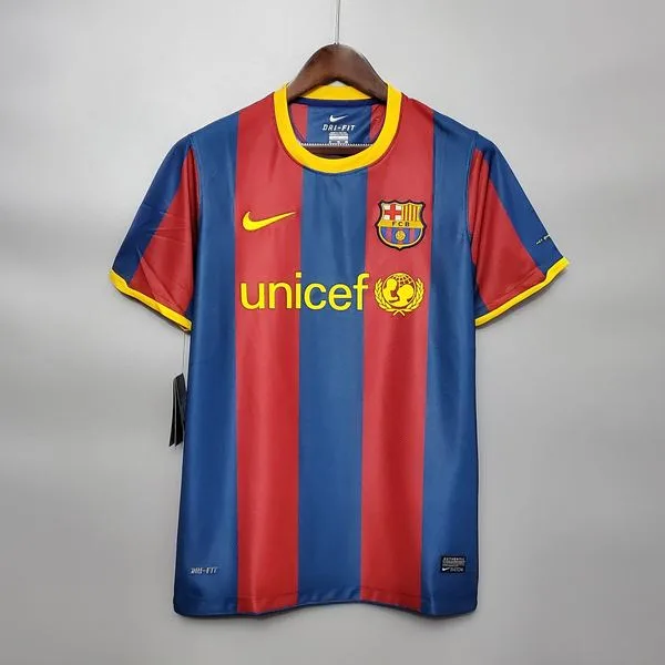 Camiseta de fútbol Barcelona 2010/11 LOCAL MANGA CORTA VERSION FAN