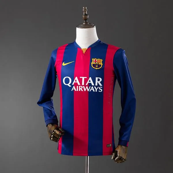 Camiseta de fútbol Barcelona 2014/15 LOCAL MANGA LARGA VERSION FAN