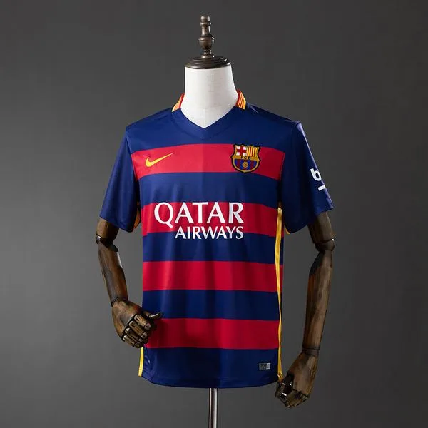 Camiseta de fútbol Barcelona 2015/16 LOCAL MANGA CORTA VERSION FAN