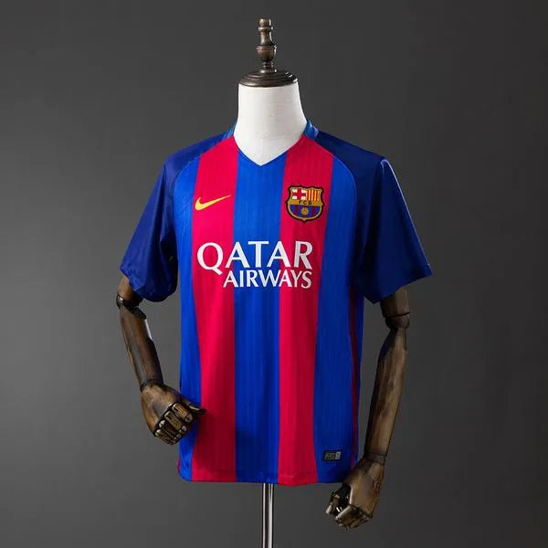 Camiseta de fútbol Barcelona 2016/17 LOCAL MANGA CORTA VERSION FAN