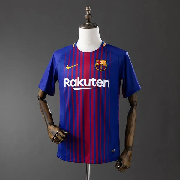 Camiseta de fútbol Barcelona 2017/18 LOCAL MANGA CORTA VERSION FAN