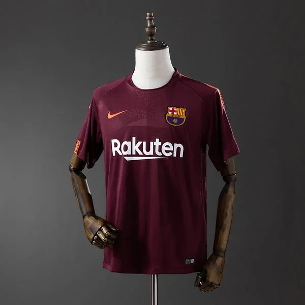 Camiseta de fútbol Barcelona 2017/18 VISITANTE MANGA CORTA VERSION FAN