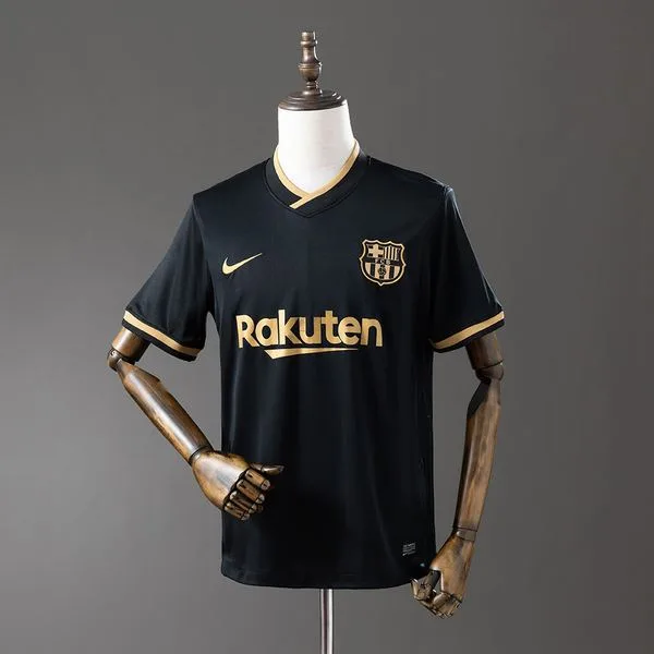 Camiseta de fútbol Barcelona 2020/21 VISITANTE MANGA CORTA VERSION FAN