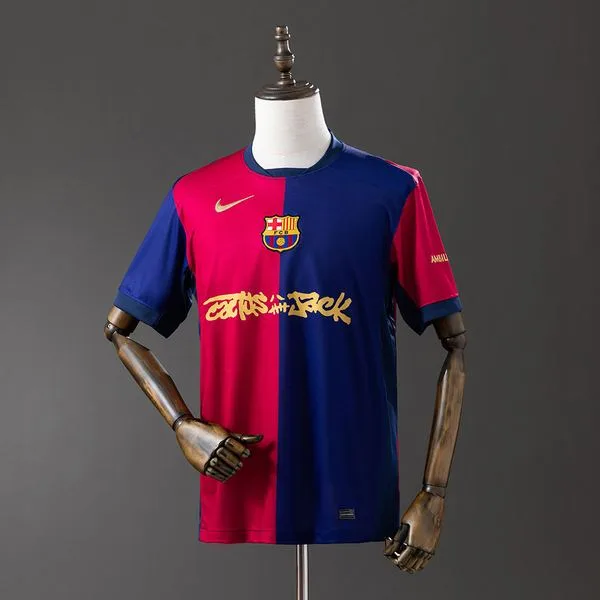 Camiseta de fútbol Barcelona 2024/25 LOCAL MANGA CORTA VERSION FAN