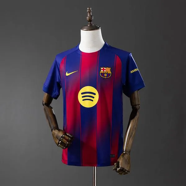 Camiseta de fútbol Barcelona 2025/26 LOCAL MANGA CORTA VERSION FAN