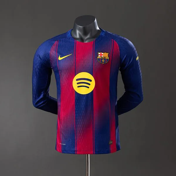 Camiseta de fútbol Barcelona 2025/26 LOCAL MANGA LARGA VERSION JUGADOR