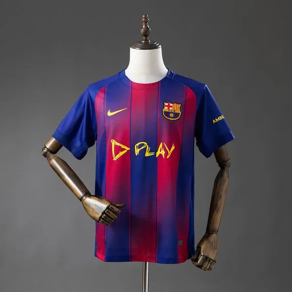 Camiseta de fútbol Barcelona 2025/26 LOCAL MANGA CORTA VERSION FAN