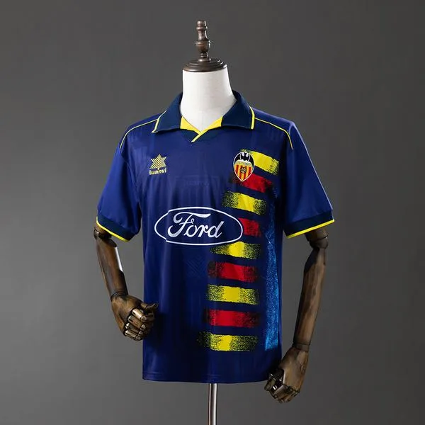 Camiseta de fútbol Valencia 1996/97 VISITANTE MANGA CORTA VERSION FAN