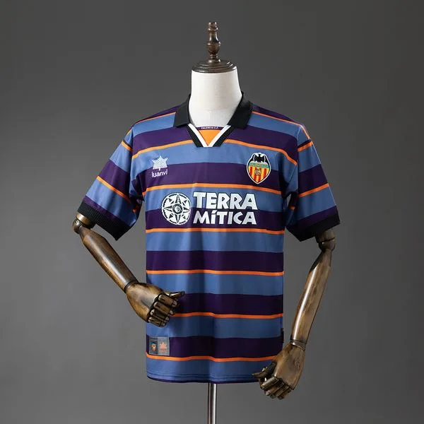 Camiseta de fútbol Valencia 1999/00 TERCERA MANGA CORTA VERSION FAN
