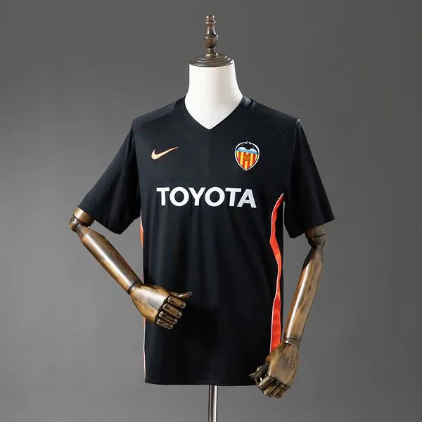 Camiseta de fútbol Valencia 2006/07 VISITANTE MANGA CORTA VERSION FAN