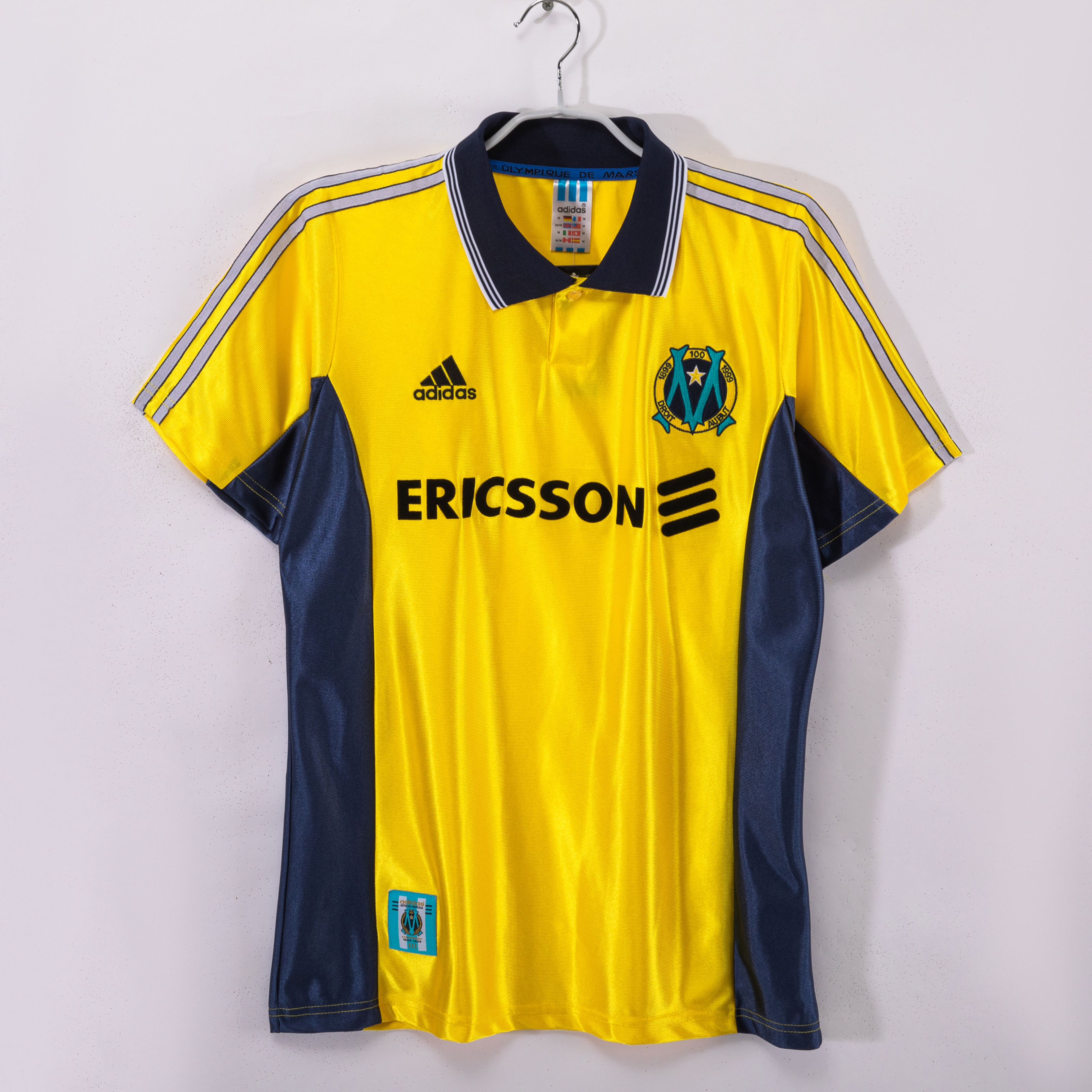 Camiseta de fútbol Marseille 1998/99 TERCERA MANGA CORTA VERSION FAN
