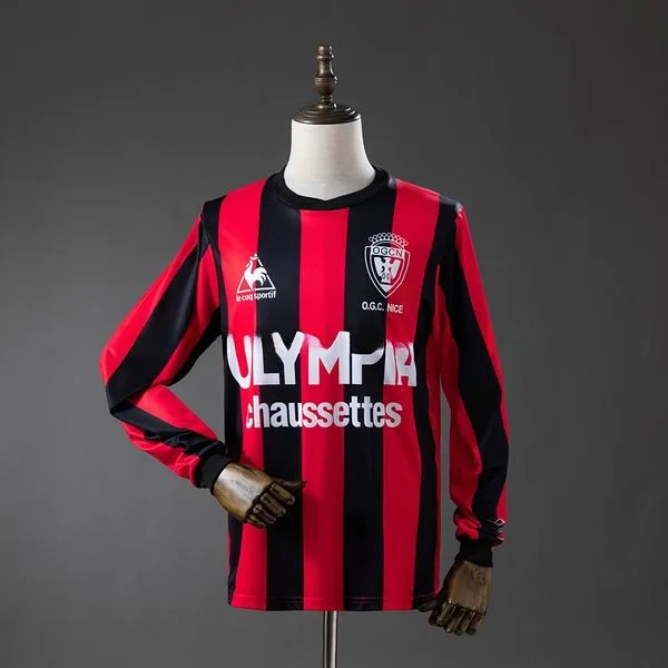 Camiseta de fútbol Nice 1977/78 LOCAL MANGA LARGA VERSION FAN