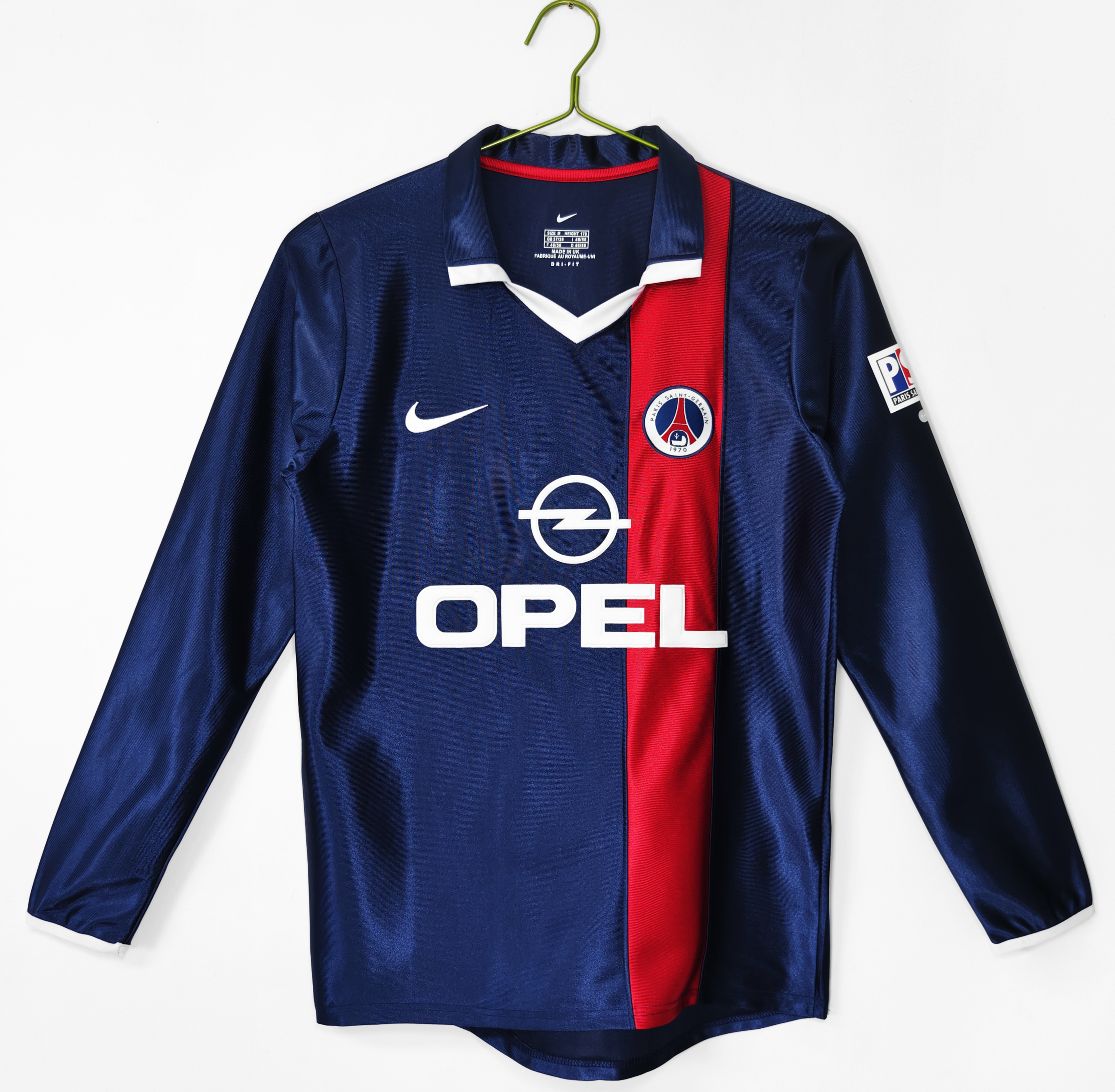 Camiseta de fútbol Paris Saint-Germain 2001/02 LOCAL MANGA LARGA VERSION FAN