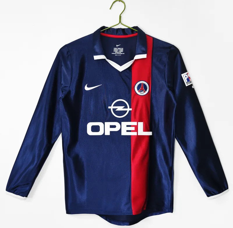 Camiseta Paris Saint-Germain 2001/02 LOCAL MANGA LARGA VERSION FAN