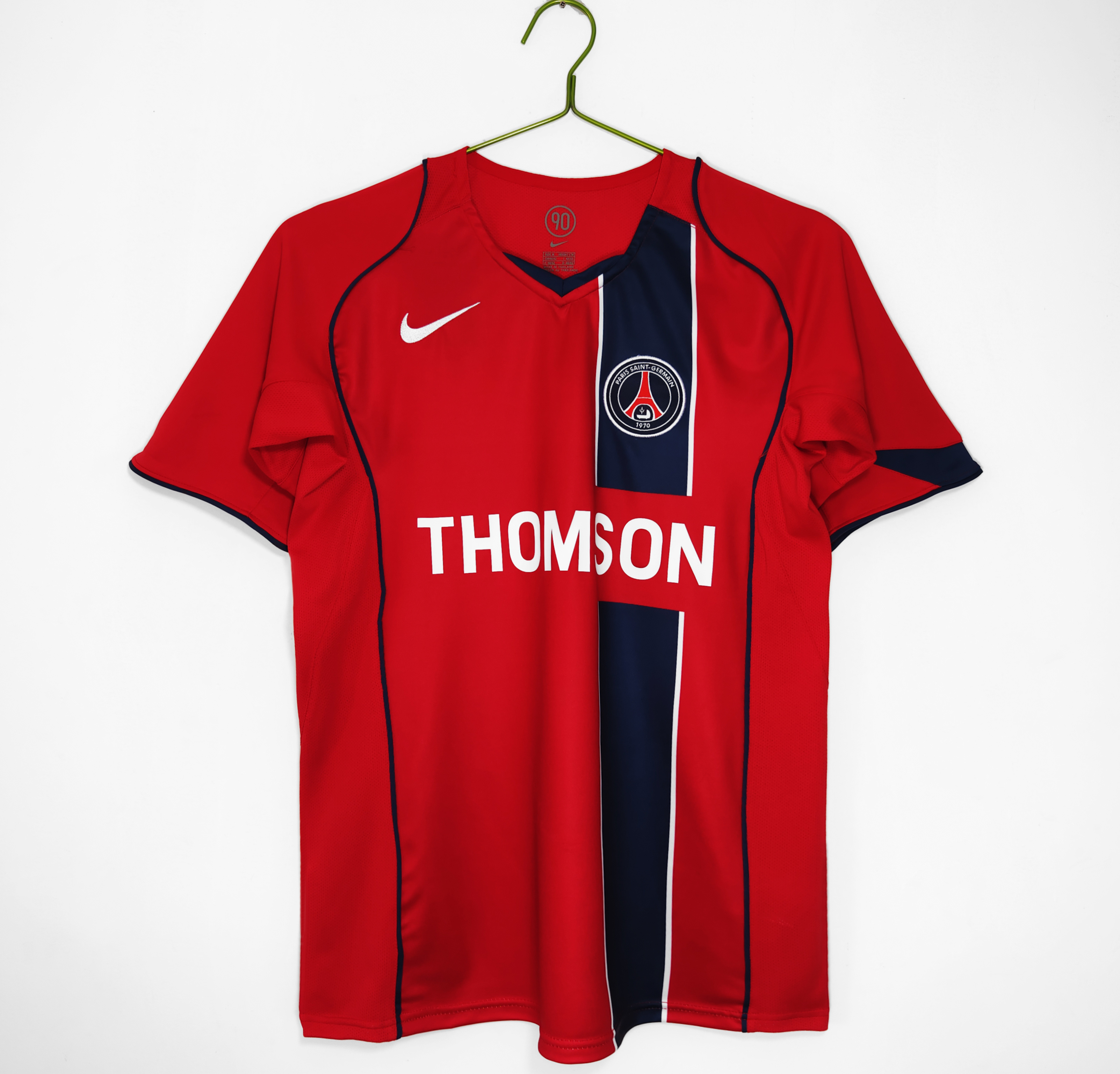 Camiseta de fútbol Paris Saint-Germain 2004/05 VISITANTE MANGA CORTA VERSION FAN