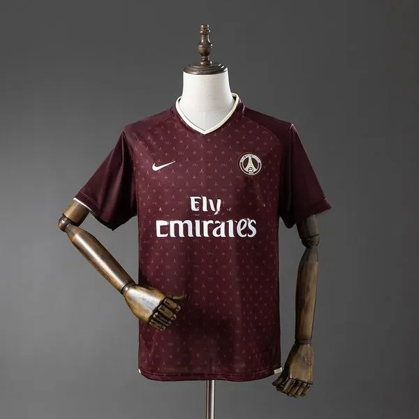 Camiseta de fútbol Paris Saint-Germain 2006/07 VISITANTE MANGA CORTA VERSION FAN