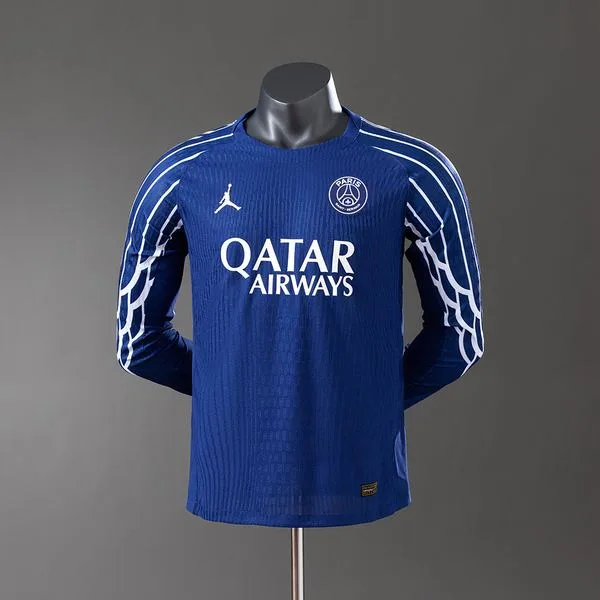 Camiseta de fútbol Paris Saint-Germain 2024/25 VISITANTE MANGA LARGA VERSION JUGADOR