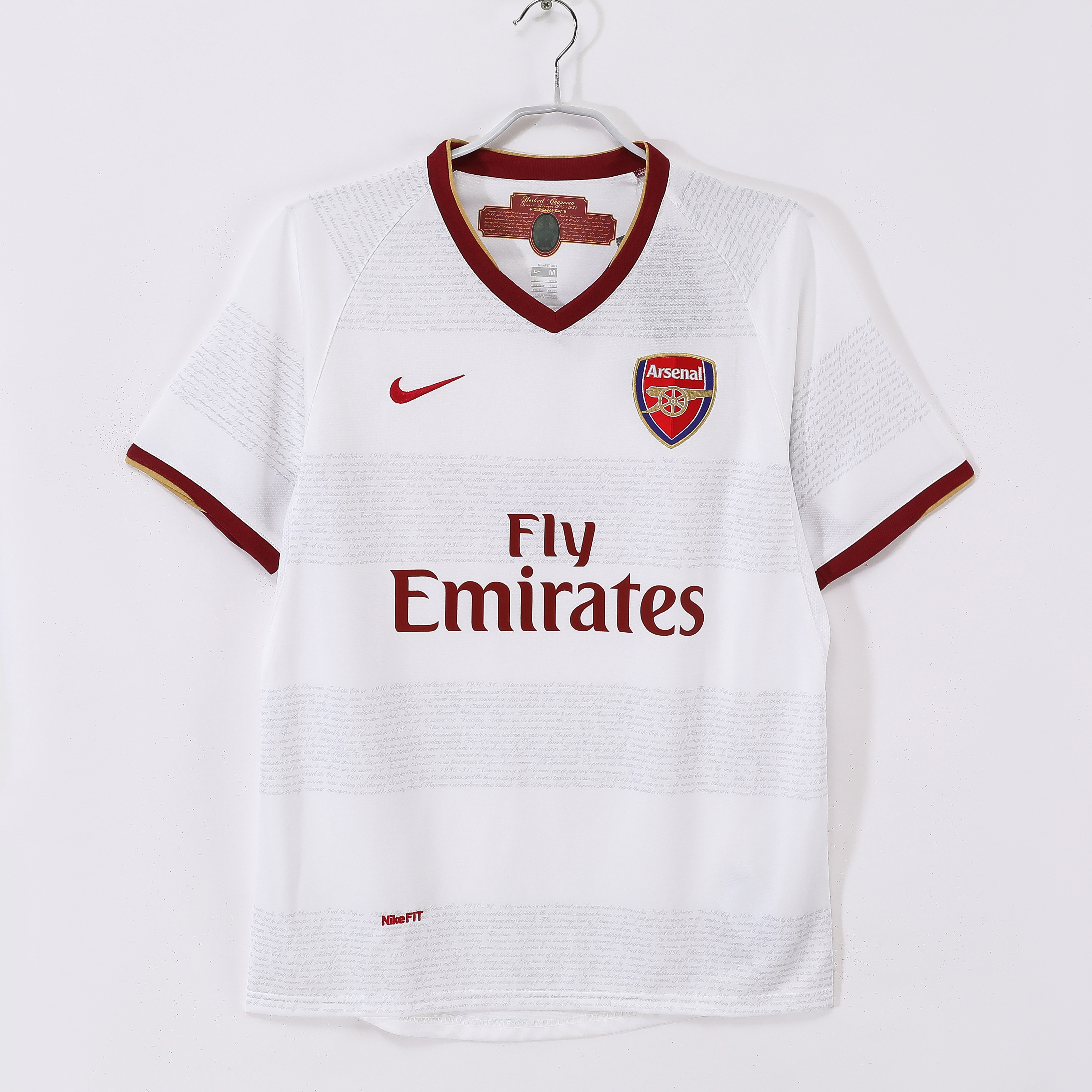 Camiseta de fútbol Arsenal 2007/08 VISITANTE MANGA CORTA VERSION FAN