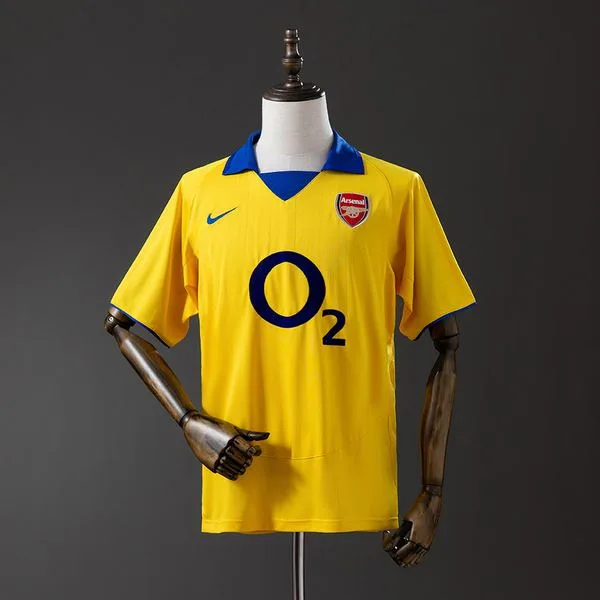 Camiseta de fútbol Arsenal 2003/04 VISITANTE MANGA CORTA VERSION FAN