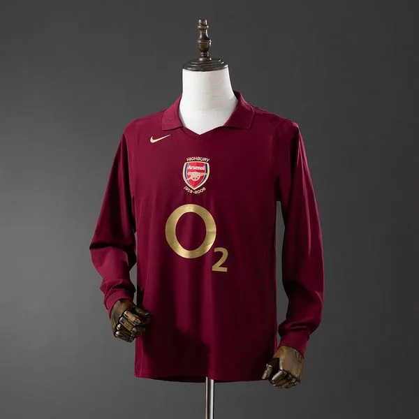 Camiseta de fútbol Arsenal 2005/06 LOCAL MANGA LARGA VERSION FAN