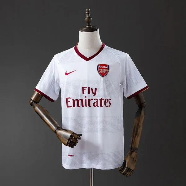 Camiseta de fútbol Arsenal 2007/08 VISITANTE MANGA CORTA VERSION FAN