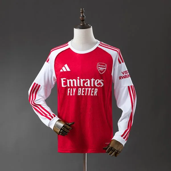 Camiseta de fútbol Arsenal 2025 LOCAL MANGA LARGA VERSION FAN