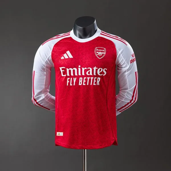 Camiseta de fútbol Arsenal 2025/26 LOCAL MANGA LARGA VERSION JUGADOR