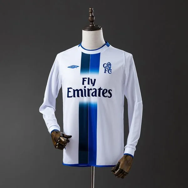 Camiseta de fútbol Chelsea 2003/05 VISITANTE MANGA LARGA VERSION FAN