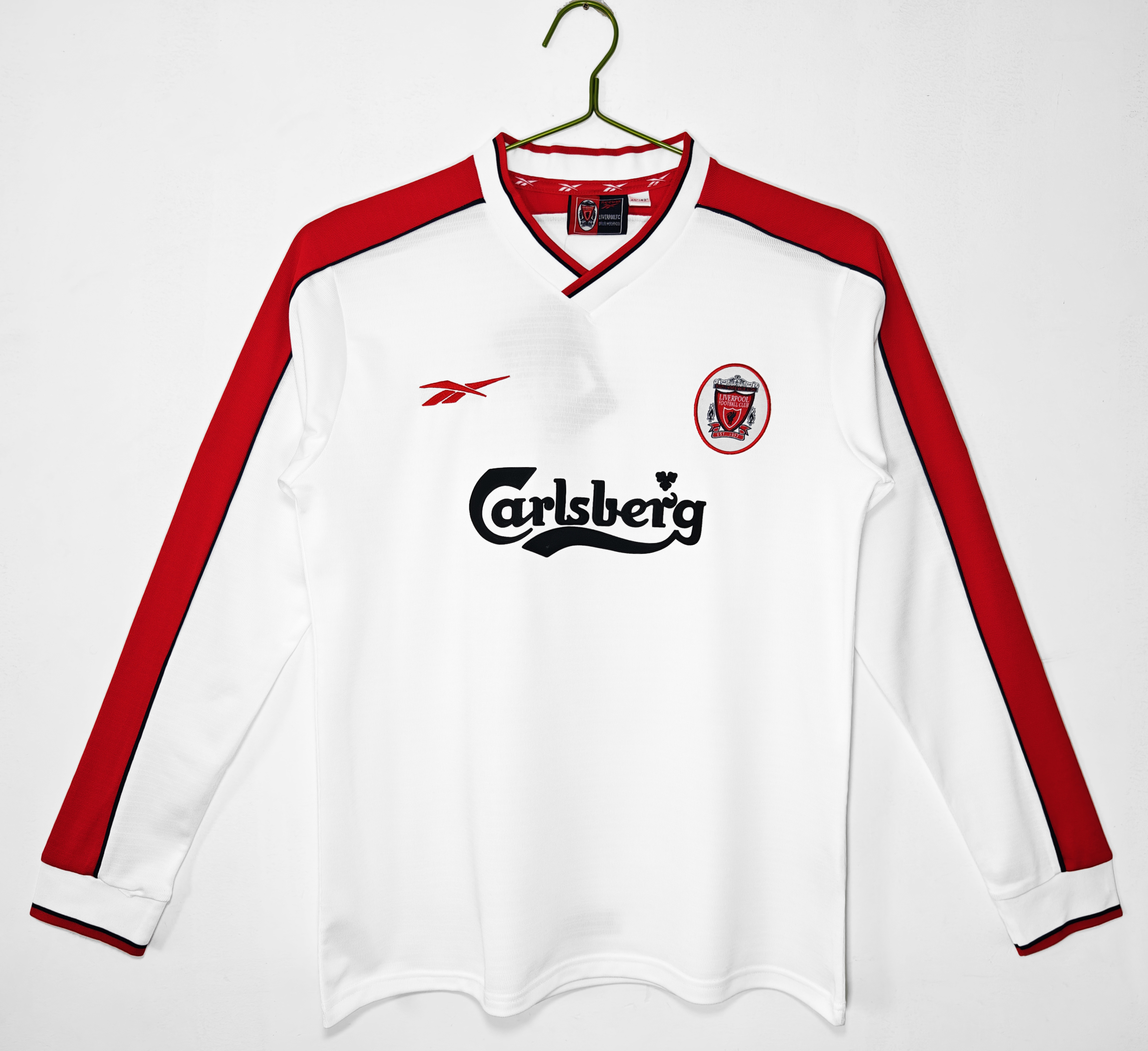 Camiseta de fútbol Liverpool 1998 VISITANTE MANGA LARGA VERSION FAN