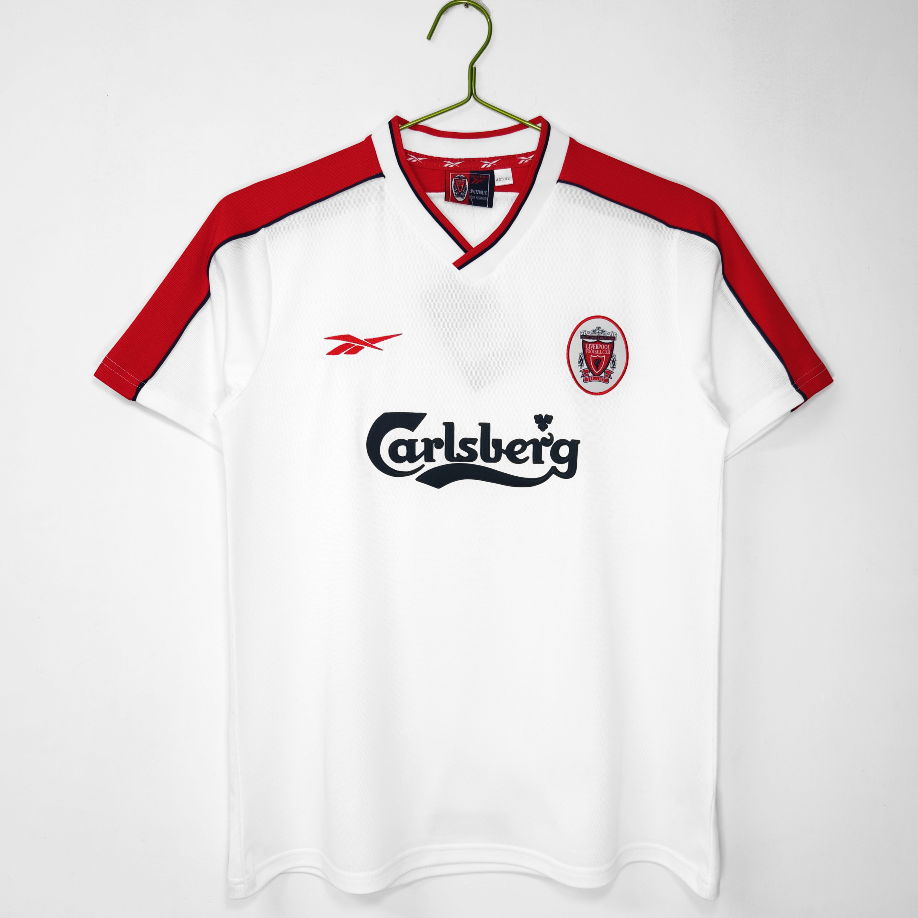 Camiseta de fútbol Liverpool 1998 VISITANTE MANGA CORTA VERSION FAN