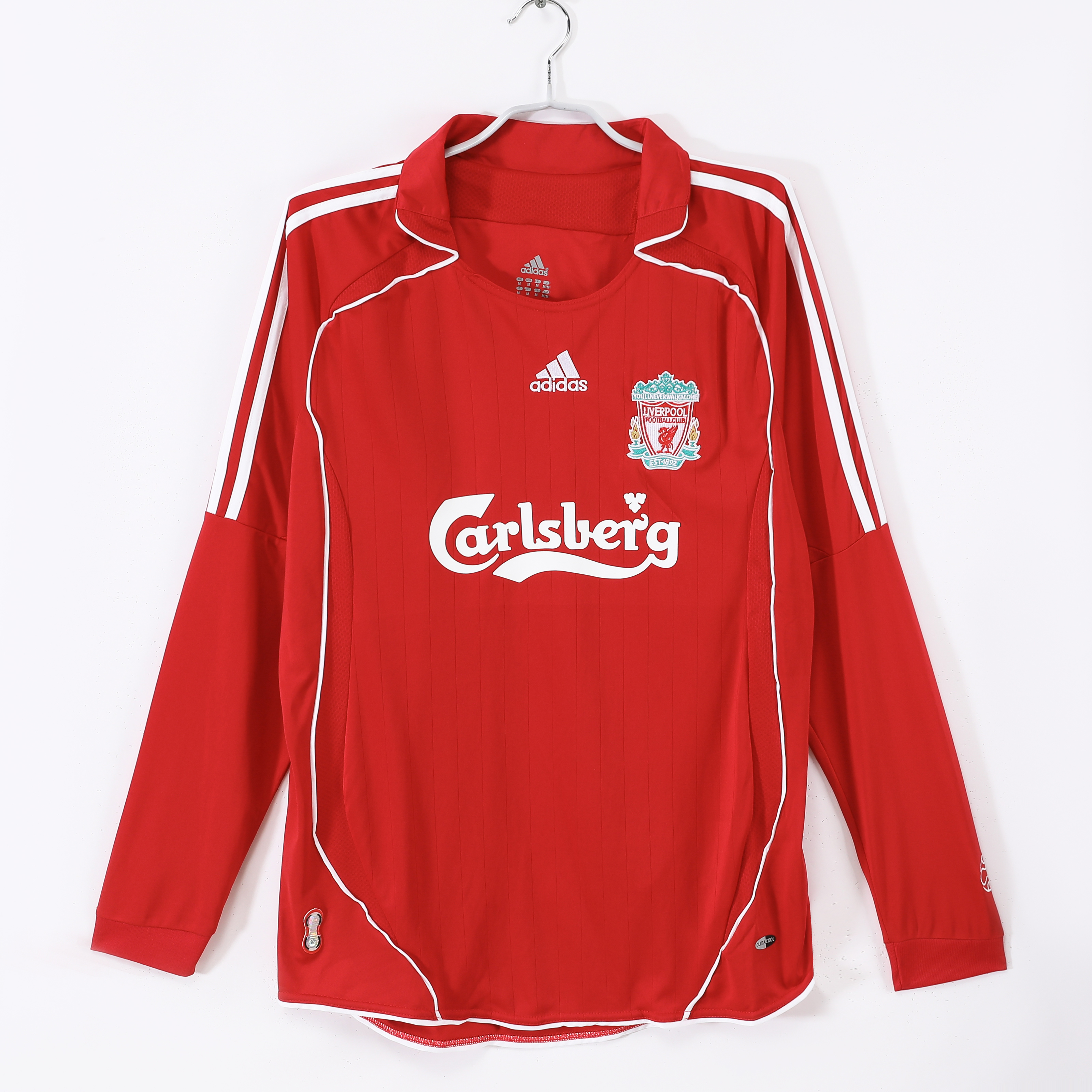 Camiseta de fútbol Liverpool 2006/07 LOCAL MANGA LARGA VERSION FAN
