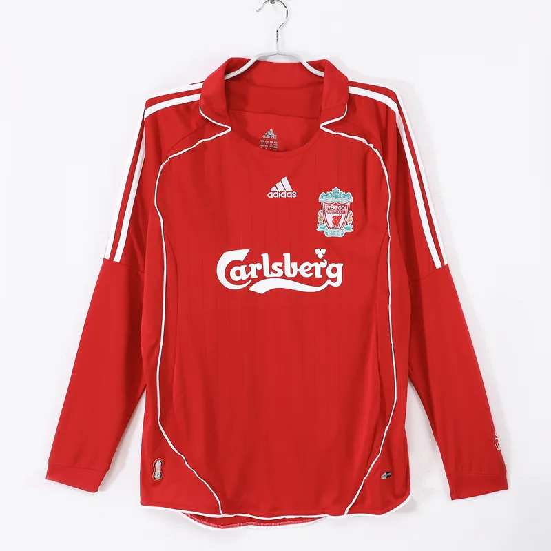 Camiseta Liverpool 2006/07 LOCAL MANGA LARGA VERSION FAN
