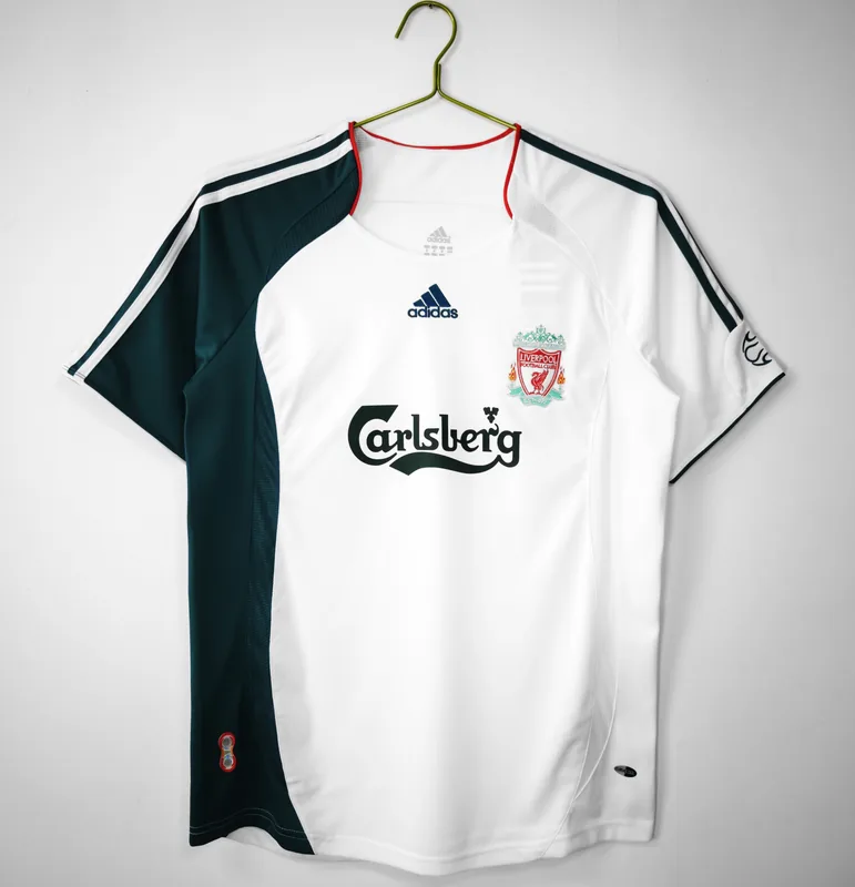 Camiseta Liverpool 2006/08 VISITANTE MANGA CORTA VERSION FAN